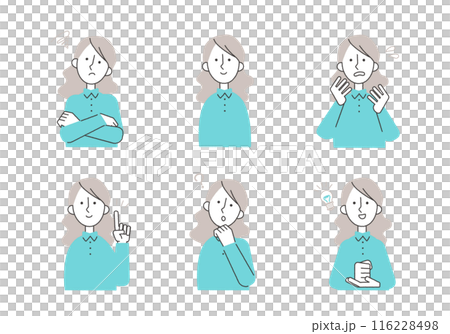 女性の表情B セット1 116228498