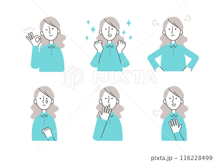 女性の表情B セット2 116228499