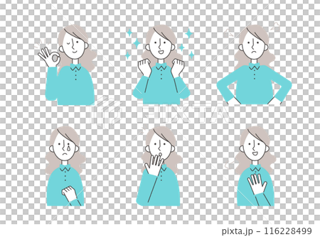 女性の表情B セット2 116228499