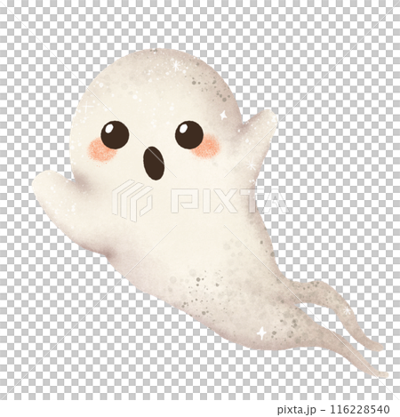 Watercolor Hand drawn illustration Rustic watercolor cute ghost isolated spooky halloween cartoon character element 116228540
