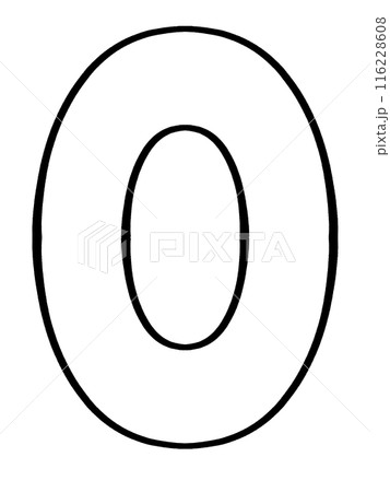 数字の零のイラスト素材 116228608