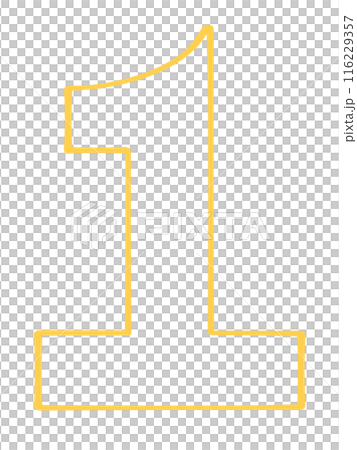 Illustration material of the number one 116229357