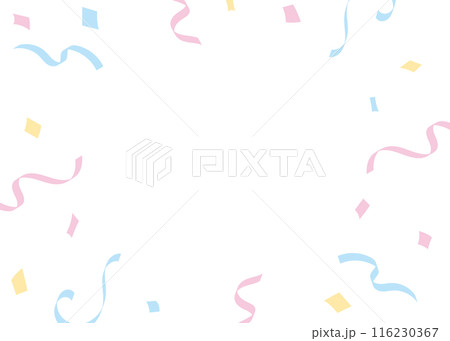 紙吹雪　フレーム　背景　パステルカラー 116230367