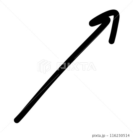 Black Arrow illustration Doodle Arrow Hand Drawn Arrow 116230514