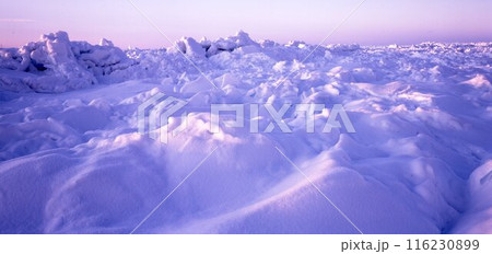 北海道温根別オホーツク流氷丘が暮始める　　　　　　　　　 116230899