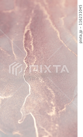 A close-up image of a pink and rose gold abstract design, with swirling patterns 116231045
