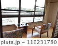 海辺の伝統的な和室からの眺望 116231780