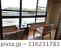 海辺の伝統的な和室からの眺望 116231781