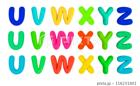 Plasticine Alphabet Isolated, Modeling Clay Letters, Creativity Modelling Material ABC, Clay Dough Lettering, Plasticine Alphabet Isolated, Modeling Clay Letters, Creativity Modelling Material ABC, Clay Dough Lettering, 116231801