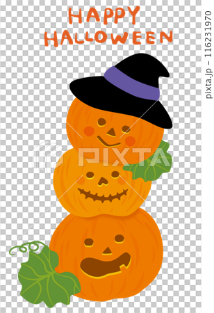 ハロウィンのかぼちゃのイラスト 116231970