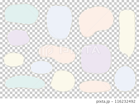 Material: Light color speech bubble set, flat 116232492