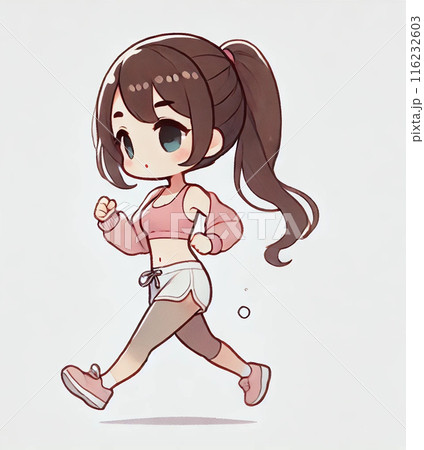 ジョギングする女性 116232603