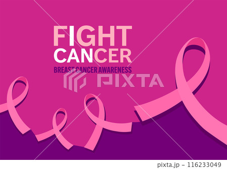 Breast cancer awareness campaign banner background with pink ribbon. Breast cancer awareness campaign banner background with pink ribbon. 116233049