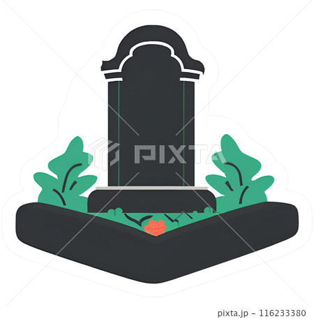 お墓のカラーアイコン 116233380