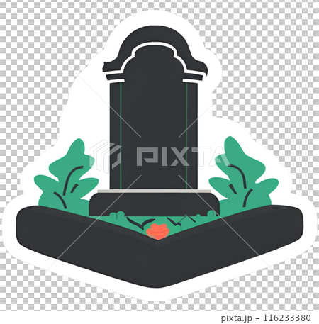 お墓のカラーアイコン 116233380
