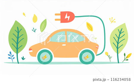 電気自動車　エコカー　エコロジーイメージ 116234058