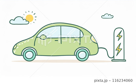 電気自動車　エコカー　エコロジーイメージ 116234060