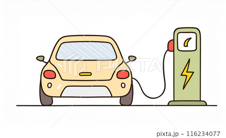 電気自動車　エコカー　エコロジーイメージ 116234077