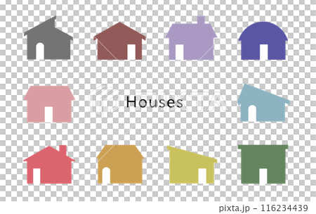 Houses ドアが白いオフカラーの家 Houses ドアが白いオフカラーの家 116234439