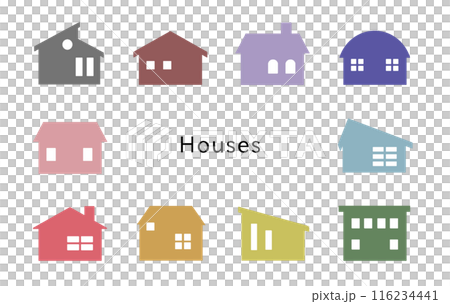 Houses　窓が白いオフカラーの家 116234441