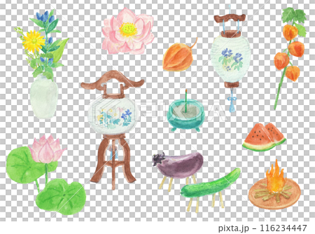 水彩絵の具で描いたお盆セット 水彩絵の具で描いたお盆セット 116234447