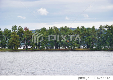 天橋立観光船から見た天橋立（京都府宮津市） 116234842