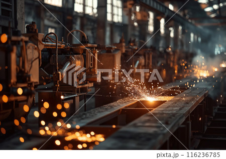 溶接作業を行う製造現場 116236785