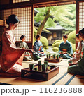 日本文化、日本の伝統　茶道　和　着物 116236888