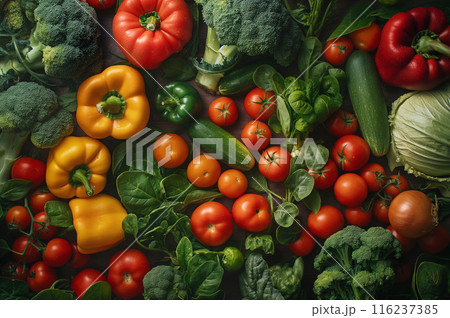様々な新鮮の野菜の盛り合わせ 様々な新鮮の野菜の盛り合わせ 116237385