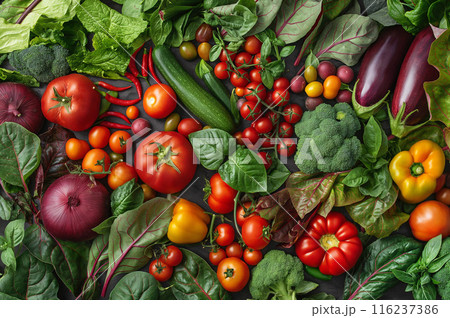 様々な新鮮の野菜の盛り合わせ 様々な新鮮の野菜の盛り合わせ 116237386