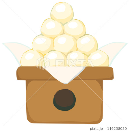 月見団子のイラスト ベクター素材 116238020
