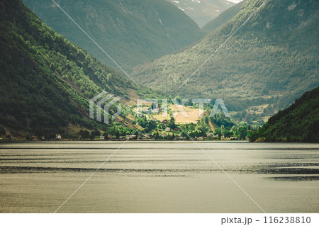 Mountains landscape and fjord in Norway Mountains landscape and fjord in Norway 116238810