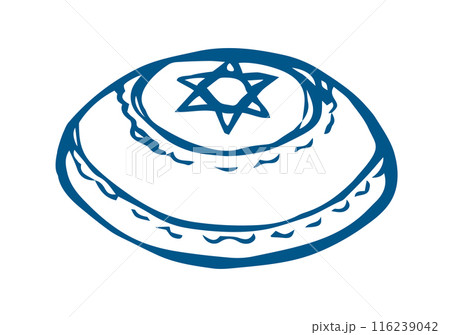 Vector drawing. Jewish clothing yarmulke 116239042