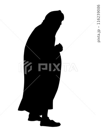 Vector drawing. Man in ancient clothes 116239086