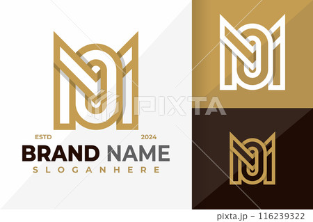 Letter MO or OM Logo design vector symbol icon illustration 116239322