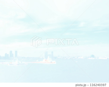 横浜港の風景。イラスト風の写真。 横浜港の風景。イラスト風の写真。 116240397