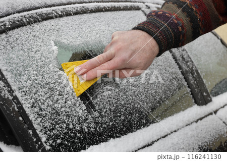 Automotive, frozen ice cleaning from window Automotive, frozen ice cleaning from window 116241130