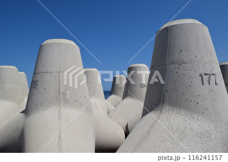 海岸の波消しブロック 116241157