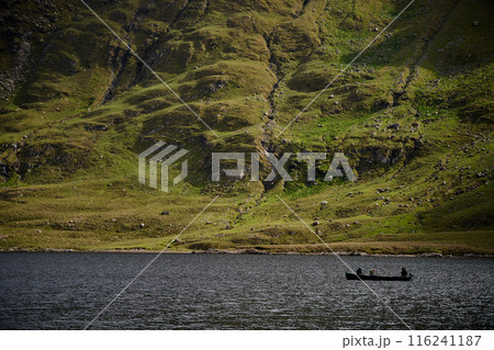 mauntain lake fishing dramatic sky mauntain lake fishing dramatic sky 116241187