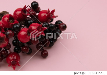 Colorful decorative berries texture with copy space, background with place for text 116241540