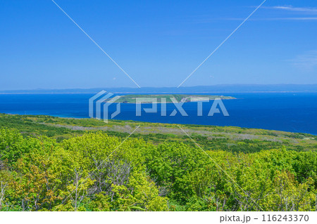 天売島からの焼尻島 北海道絶景離島旅 天売島からの焼尻島 北海道絶景離島旅 116243370