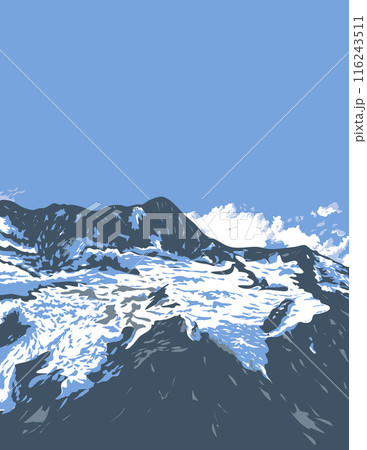 Aoraki Mount Cook National Park in New Zealand WPA Poster Art 116243511