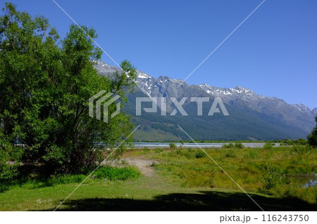 Lakeside Photo of Lake Wakatipu and The Remarkables in Glenorchy New Zealand Lakeside Photo of Lake Wakatipu and The Remarkables in Glenorchy New Zealand 116243750