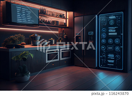 Kitchen with smart appliances 116243870