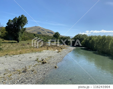 Photo of Mataura River in Southland Region of the South Island of New Zealand Photo of Mataura River in Southland Region of the South Island of New Zealand 116243904