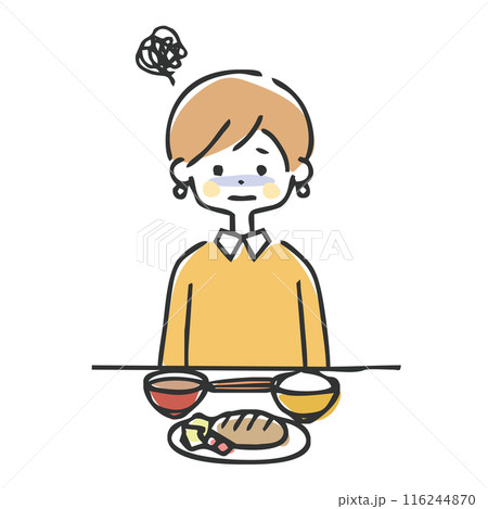 食欲不振な女性 食欲不振な女性 116244870