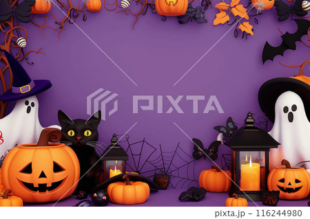 ハロウィンの背景、フレーム、壁紙 116244980