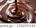 チョコレートのとろけるテクスチャ素材 116245144