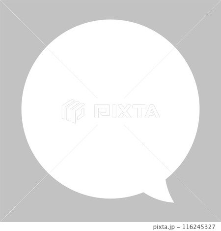 シンプルな白塗りのふきだし 116245327