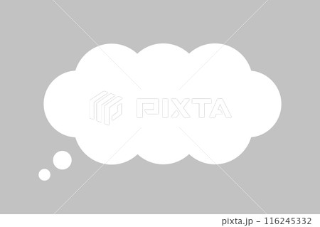 雲形の考えるふきだし 雲形の考えるふきだし 116245332